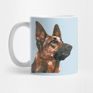 German Shepherd Illustration Mug